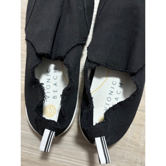 Vionic Malibu Black Slip On Canvas Shoes Women Size 7.5 - Picture 4 of 5